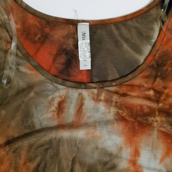 NWT! Miss Dottie's Tye Dye Stretch Shift 3/4 Sleeve Dress Size XXL - Picture 6 of 8